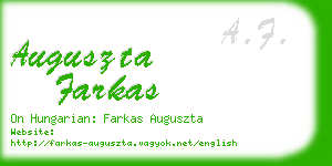 auguszta farkas business card